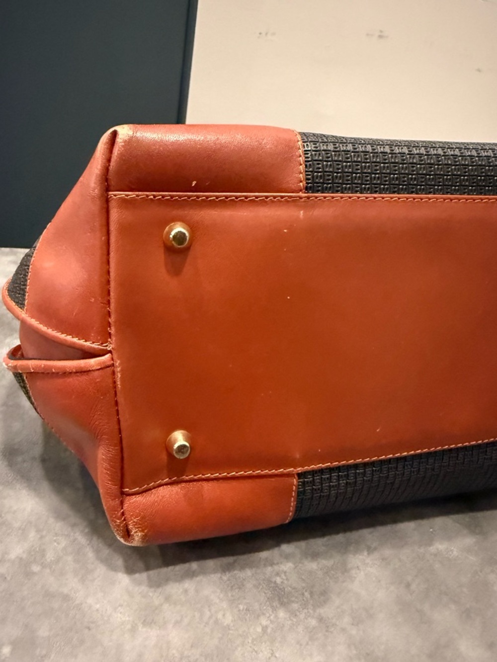 Bally Graphite and Brown Dome Satchel - Picture 6 of 16